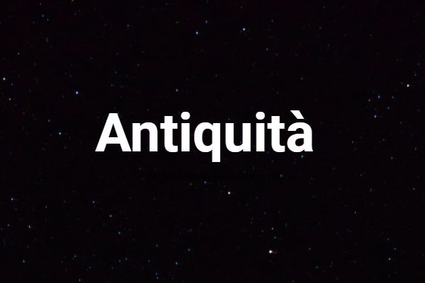 Antiquità